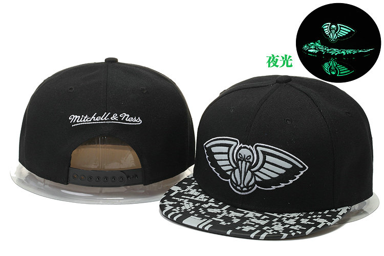 Atlanta Hawks Black Snapback Noctilucence Hat GS 0620
